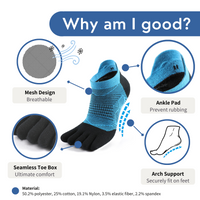 Steppy active toe socks come with good features like seamless toe box and arch support