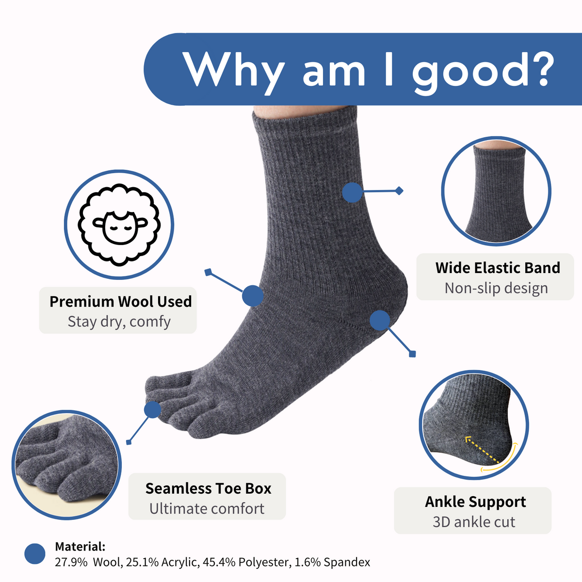 Wool Toe Socks – Steppy