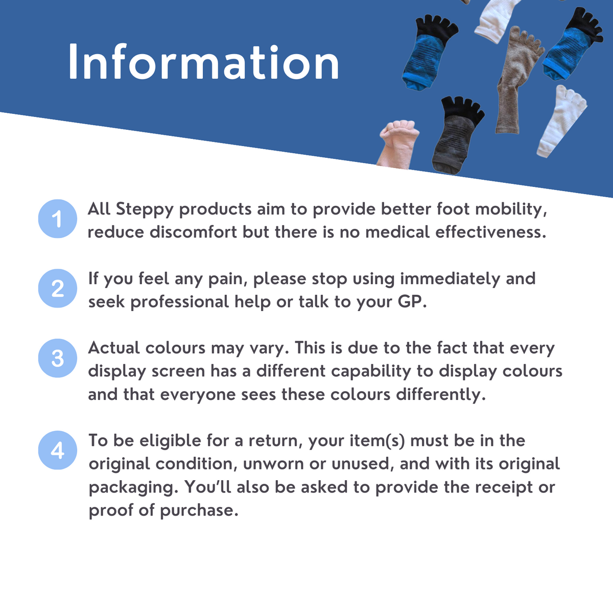 Steppy premium foot pad detail information