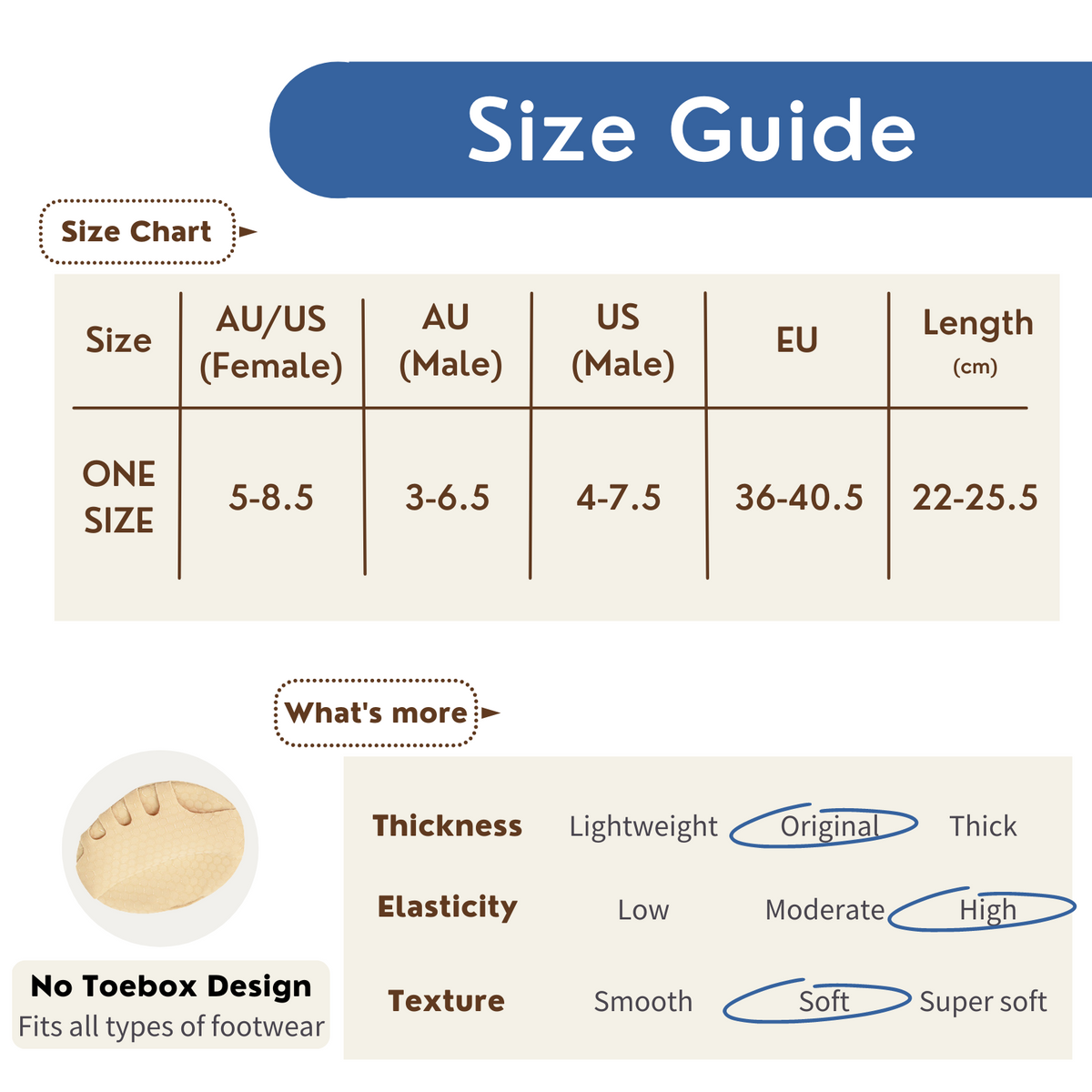 Steppy premium foot pad size chart